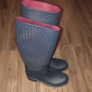 Tommy Hilfiger Navy Tall Rain Boots